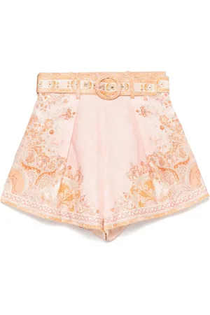 ZIMMERMANN Acacia Printed Linen Shorts