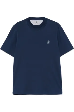 Brunello Cucinelli Logo Cotton T Shirt