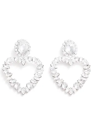 Self-Portrait Crystal Heart Earrings