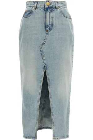 Balmain Denim Midi Skirt