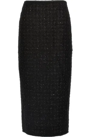 ROTATE Maxi Bouclé Skirt