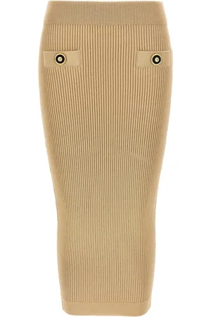 Balmain Ribbed Midi Skirt