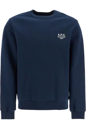 A.P.C. Unisex Dark Organic Cotton Sweatshirt With Embroidered Logo