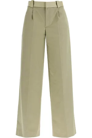 CHRISTOPHER ESBER Wide Leg Linseed Cotton Trousers
