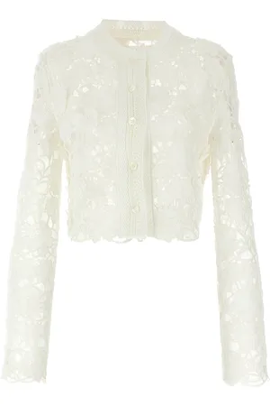 ERMANNO SCERVINO Macramé Tulle Cardigan