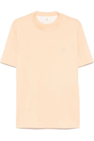 Brunello Cucinelli Logo Cotton T Shirt