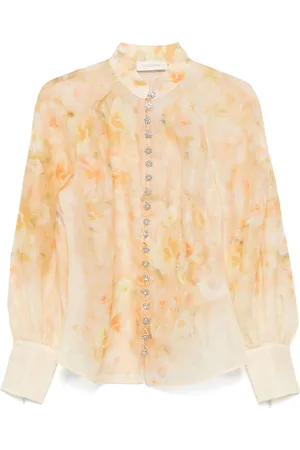 ZIMMERMANN Crush Printed Linen Shirt