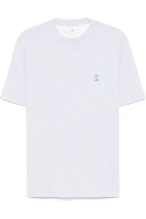 Brunello Cucinelli Logo Cotton T Shirt