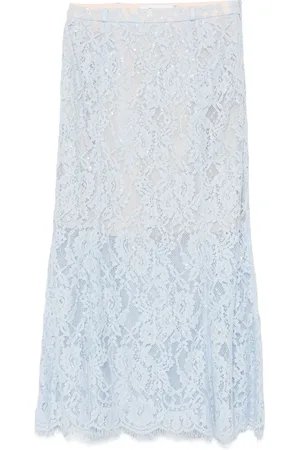 Self-Portrait Flared Midi Skirt