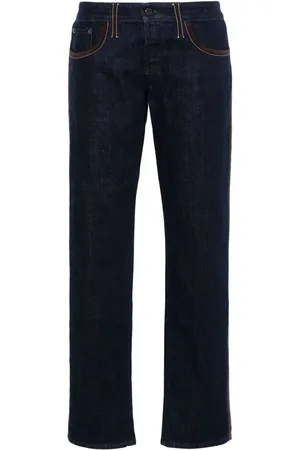 Miu Miu Piped Trim Denim Jeans