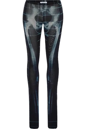 Jean Paul Gaultier Polyamide Pants With Skeleton Print