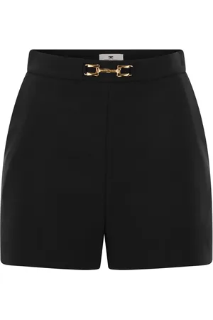 Elisabetta Franchi Crepe Shorts With Clamps And Flaps