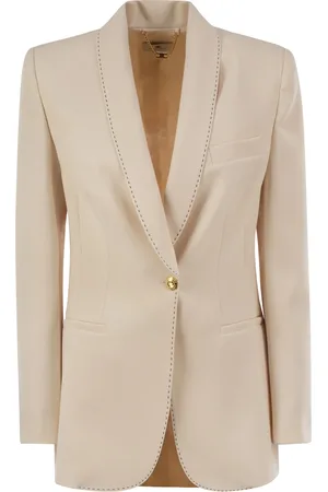 Elisabetta Franchi Crepe Jacket With Contrasting Topstitching