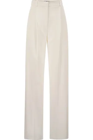 Elisabetta Franchi Crepe Trousers With Satin Details
