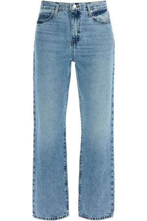 Frame Light High Waisted Straight Ankle Jeans Le Jane