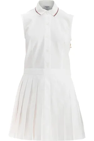 Thom Browne Pleated Cotton Dress For Women