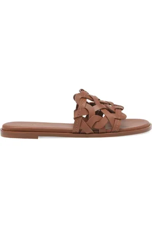 Gianvito Rossi Amalfi Leather Flat Sandals