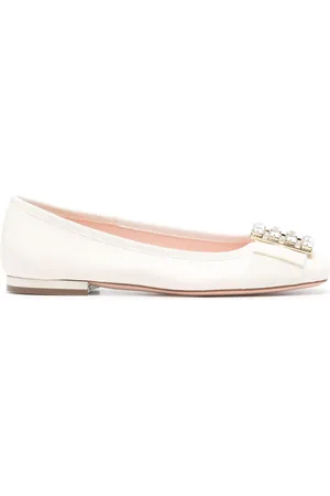 Roger Vivier Très Vivier Leather Ballet Flats