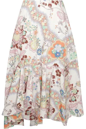 Etro Midi Skirt With Floral Print
