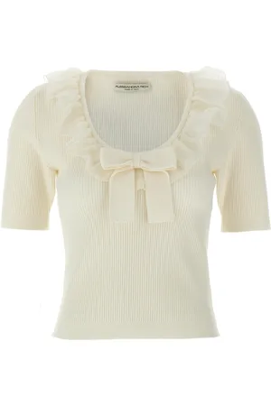 Alessandra Rich Ruffle T Shirt