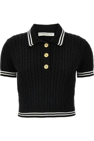 Alessandra Rich Braided Polo Shirt