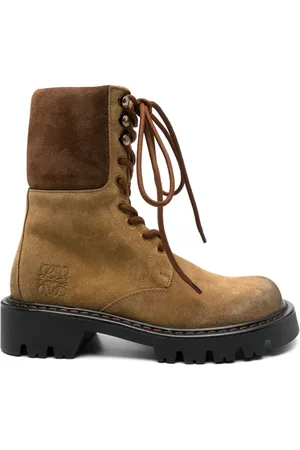 Loewe Sierra Leather Combat Boots