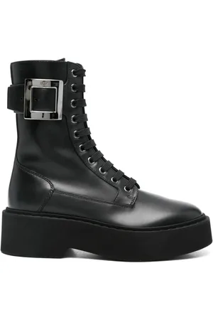 Roger Vivier Viv Rangers Leather Boots