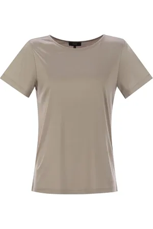 FAY Jersey T Shirt With Boat Neckline