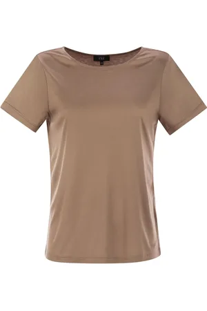 FAY Jersey T Shirt With Boat Neckline
