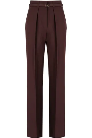 Elisabetta Franchi Cacao Trouser With Belt