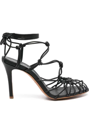FORTE FORTE Thin Heel Sandals With Leather Tubular Laces
