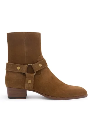 Saint Laurent Wyatt Harness Ankle Boots