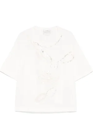 FORTE FORTE Embroidered Cotton T Shirt