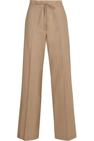 PAROSH Cotton Wide Leg Trousers