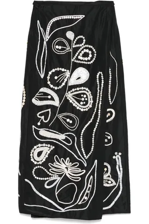 FORTE FORTE Embroidered Midi Skirt