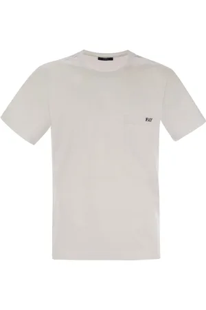 FAY Cotton T Shirt With Pocket