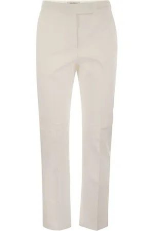 Max Mara Okra Cotton Satin Trousers