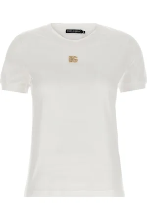 Dolce & Gabbana Rhinestone Logo T Shirt