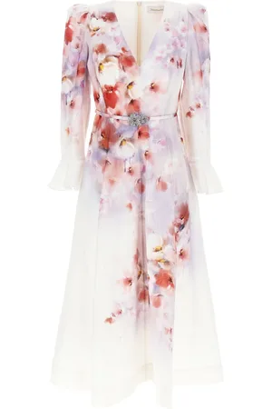 ZIMMERMANN Crush Frill Sleeved Midi