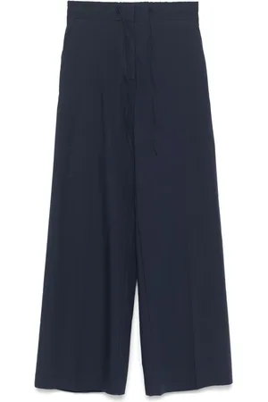 PAROSH Cotton Wide Leg Trousers