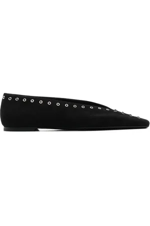 Totême Suede Leather Lace Up Ballets