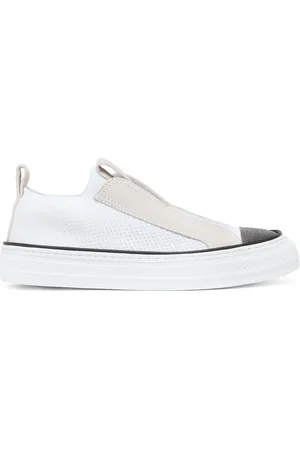Brunello Cucinelli Slip On Sneakers With Shiny Toe