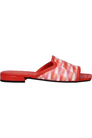 Jimmy Choo Slippers and Hooves Nako Woman Fabric Orange/Paprika