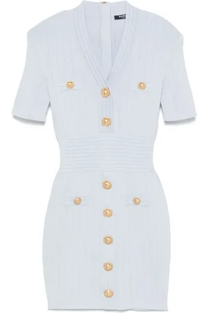 Balmain Midi Dress With Buttons
