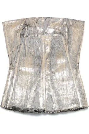 Rick Owens Bustier With Crackle Effect