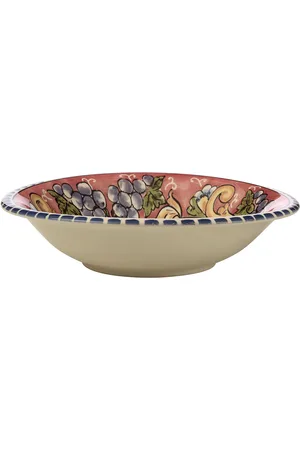 Maxwell & Williams Set 6 Plates Pasta Ceramic Salerno 21 Cm Grapes
