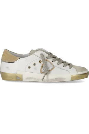 Philippe model Prsx Low Veau Daim Blanc Sablé Sneaker