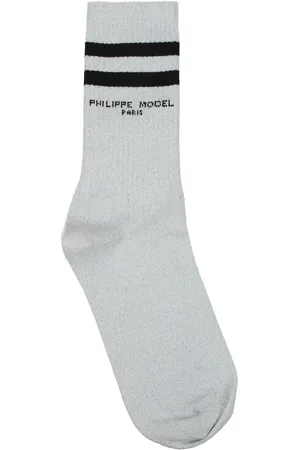 Philippe model Antoine Socks & Socks Women Cotton Silver/Black