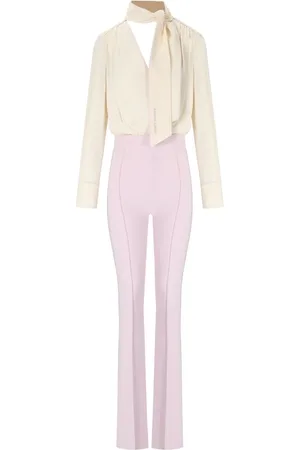Elisabetta Franchi Burro Quarzo Georgette Jumpsuit