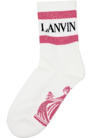 Lanvin Socks & Socks Women Cotton White/Dark Pink